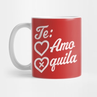 Te Amo Tequila Valentines Day Hearts Retro Vintage Drinking Mug